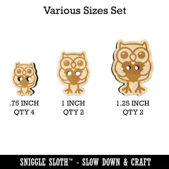 Owl Holding Heart Wood Buttons for Sewing Knitting Crochet DIY Craft
