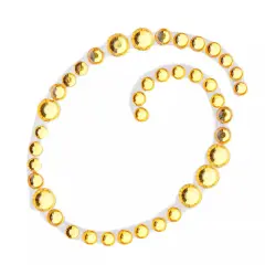 Gold Rhinestones GEM STICKERS 12 pcs Letter "O" DIY Crafts