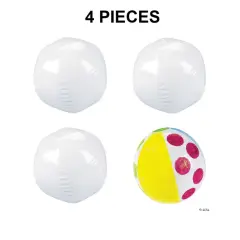 Inflatable 9" DIY Medium Beach Balls - 4 Pc.