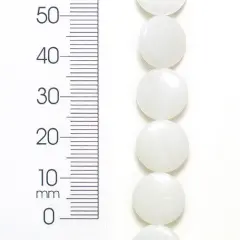 6 Packs of Round Tinted Shell Beads - Natural - 12mm - 2 x 8" Strand