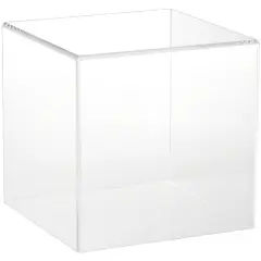 Plymor Clear Acrylic Display Case with No Base, 8" x 8" x 8"