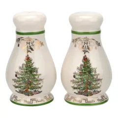Spode Christmas Tree Gold Collection Salt Pepper Shaker, 4 Inch