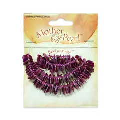6 Packs of Mop Disk Shell Beads Pack of 100 (600 Beads)