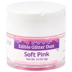 Edible Glitter Dust, 4g Soft pink