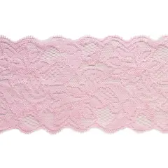 10 Yards of Breanne 3 1/4" Stretch Raschel Lace Trim | 10 yard cut Light Pink