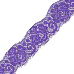 10 Yards of Samantha 1 1/2"Stretch Raschel Lace Trim | 10 yard cut Purple