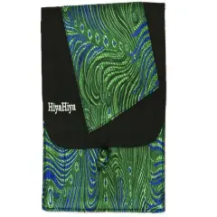 HiyaHiya Steel 5"LARGE Interchangeable Knitting Needle Set - Size US 9 / 5.5mm - US 15 / 10mm Green/blue feather