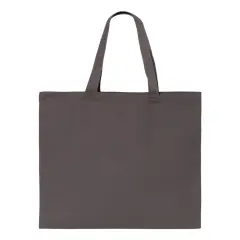 Q-Tees&reg; Promotional Tote Heavy Cotton Canvas Charcoal