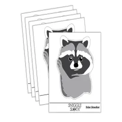 Baby Pocket Raccoon Waterproof Vinyl Phone Tablet Laptop Water Bottle Sticker Set - 5 Pack