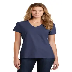 V-Neck Short Sleeve Tee For Women Team navy heather