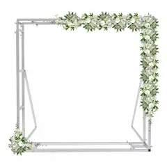 9.8ft Metal Wedding Flower Arch Framework Photography Backdrop Stand Heavy Duty