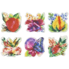 Watercolor Floral Sweet D&eacute;cor&reg; Edible Decorations 12ct