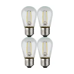 4Pk - Satco S14 2700K LED String Light Replacement Bulb