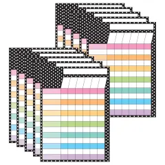 Smart Poly&reg; PosterMat Pals&trade; Space Savers, 13" x 9-1/2", BW Dots Incentive, Pack of 10