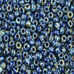 Opaque Cobalt Picasso Miyuki Seed Beads - Miyuki 4518