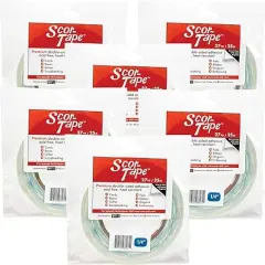 Scor-Tape 1/4" x 27 yd - 6 Roll pk
