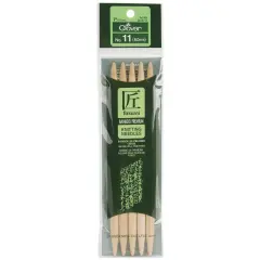 Takumi Bamboo Double Point Knitting Needles 7" 5/Pkg-Size 11/8mm