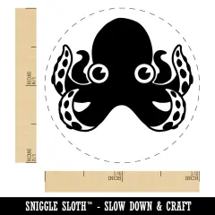 Cute Octopus Self-Inking Rubber Stamp for Stamping Crafting Planners Sky Blue