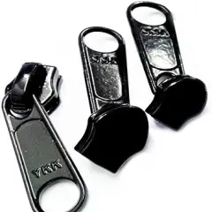 YKK Sale Zipper Sliders - YKK #5 Coil Long Pull N/L Color Black - 3 Per Pack