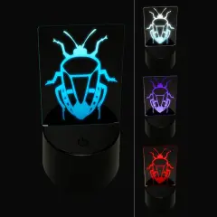 Man Faced Stink Bug Insect 3D Illusion LED Night Light Sign Nightstand Desk Lamp