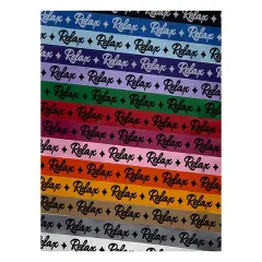 Relax Fun Text Satin Ribbon for Bows Gift Wrapping DIY Craft Projects - 1" - 3 Yards Green Ribbon