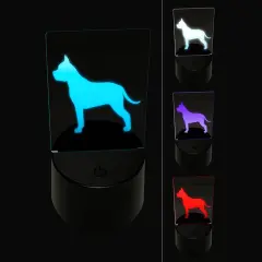 American Staffordshire Terrier Amstaff Dog Solid 3D Illusion LED Night Light Sign Nightstand Desk Lamp