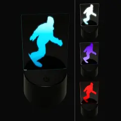 Snowboarder Carve Snow 3D Illusion LED Night Light Sign Nightstand Desk Lamp