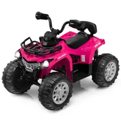 Kids Ride On Car Toy 4 Wheeler with MP3 and Headlights Ideal Gift for Birthdays or Christmas Pink