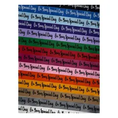 On Your Special Day Cursive Script Satin Ribbon for Bows Gift Wrapping - 1" - 3 Yards Silver Ribbon