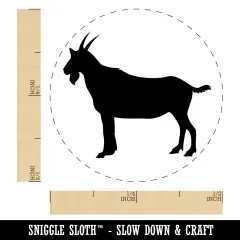 Goat Solid Self-Inking Rubber Stamp for Stamping Crafting Planners Green