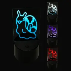Small Snail Reaching Out 3D Illusion LED Night Light Sign Nightstand Desk Lamp