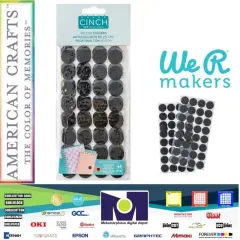 We R Memory Keepers Cinch Hook & Loop Black Stickers 64/Pkg 60000612 by American Crafts
