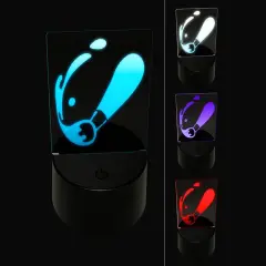 Paint Brush Splatter 3D Illusion LED Night Light Sign Nightstand Desk Lamp