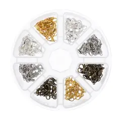 John Bead 8-Slot Lobster Clasps Jewelry Findings Kit Assortment, 160pcs