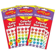 Colorful Star Smiles Stinky Stickers&reg; Variety Pack, 432 Per Pack, 3 Packs