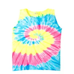 Port & Company&reg; Tie-Dye Tank Top - PC147TT Neon rainbow