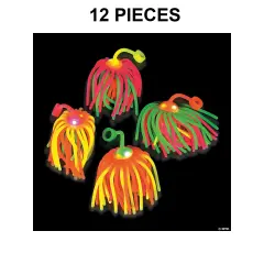 2 1/2" Flashing Neon Large Stretchy Noodle Ball YoYos - 12 Pc.