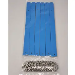 Blank Leather Keyrings 12 Pack &ndash; Pre-Cut Blanks with Hardware for Hot, Foil Stamping & Engraving Ultra blue