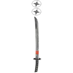 GI Joe Rise of Cobra Snake Eyes Costume Toy Ninja Sword With Throwing Stars