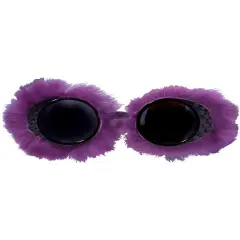 SteampunkClub Candy Costume Purple Fur Aviator Goggles