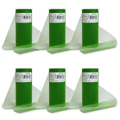 Pack of 6 Premium Matte Tulle Spool of 6-inch X 25 Yards Emerald