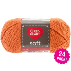 Multipack of 24 - Red Heart Soft Yarn-Tangerine