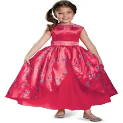 Child's Girls Deluxe Disney Princess Elena Of Avalor Ball Gown Dress Costume