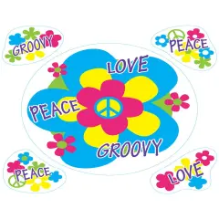 New 60's Peel 'N Place Party Wall Clings Decorations