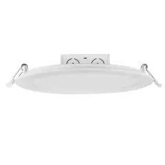 Satco 8" Round LED Edge-Lit Down Lights 18W - 2700K - Warm White, White Finish