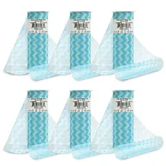 Premium Zig Zag Printed Tulle Spool of 6" X 10 Yards Turquoise