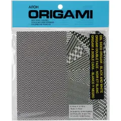 Aitoh Origami Paper 5.875"X5.875" 24/Pkg-Double Sided Black & White