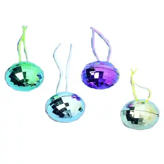 Pink Disco Ball Necklace Diva 70s Groovy Funky Costume Accessory