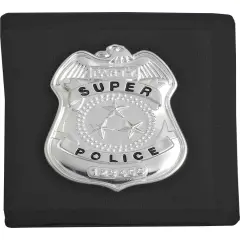 Costume Accessory Cop Badge With Black Wallet