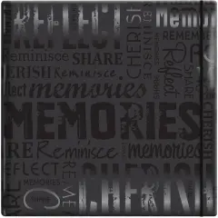 MBI Gloss Post Bound Album 12"X12"-Memories - Black